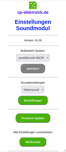 Web-Oberfläche zur einfachen Konfiguration
